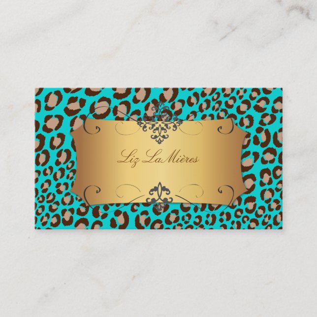 Carte De Visite PixDezines taches Leopard / DO-IT-YOURSELF couleur (Devant)