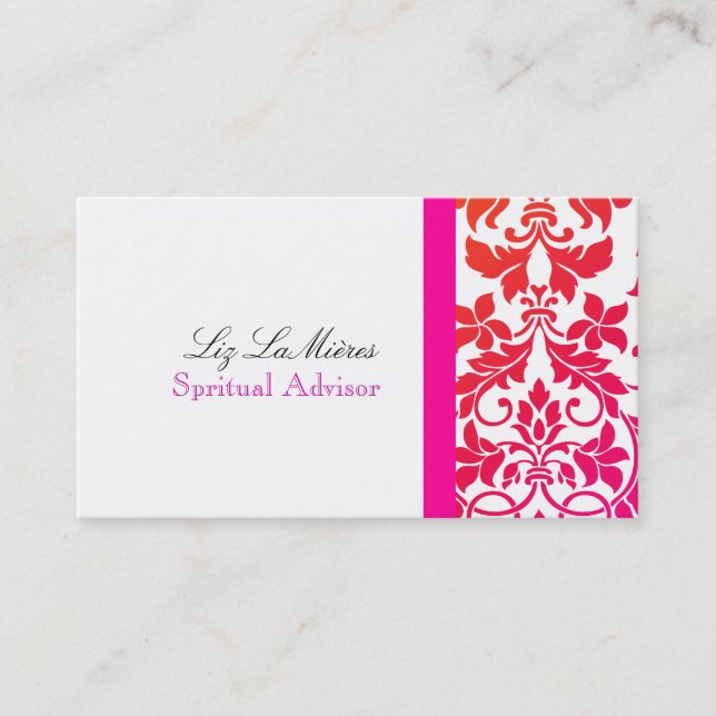 Carte De Visite PixDezines Tanza Damask/do-it-yourself couleurs !  (Devant)