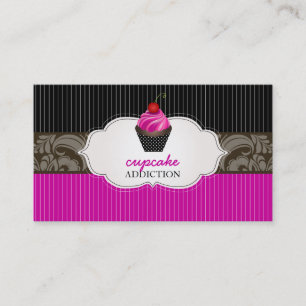 Carte De Visite PixDezines tourneberges fraises cupcake+pinstripes