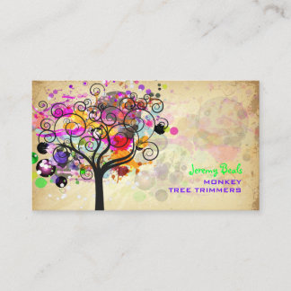 Carte De Visite PixDezines Trimmers Arbres de Grunge Vintage/rose