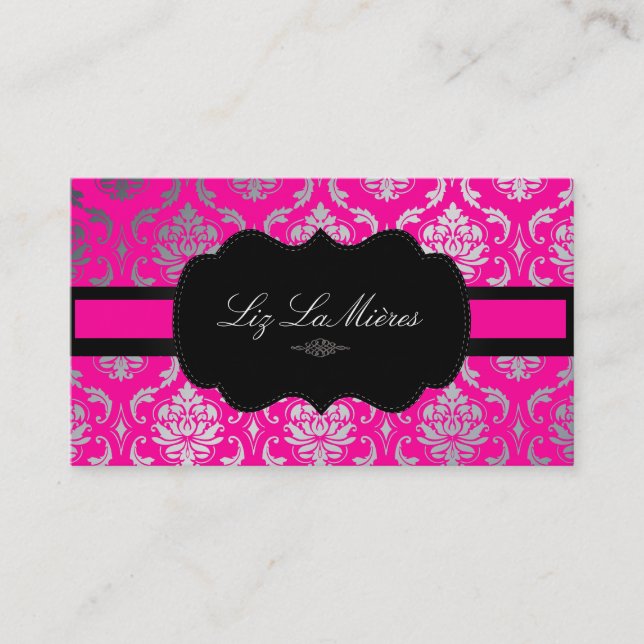 Carte De Visite PixDezines Vendome Damask / DIY couleur ! (Devant)