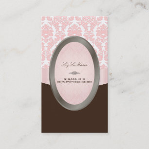 Carte De Visite PixDezines versailles damask/rose+chocolat
