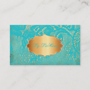Carte De Visite PixDezines Vintage à lacet/bleu
