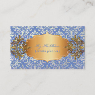 Carte De Visite PixDezines vintage bleu céline damask