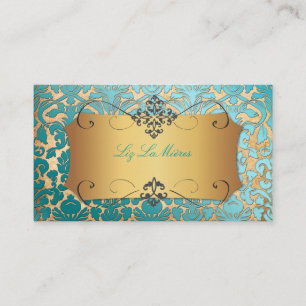 Carte De Visite PixDezines Vintage Flora damas/faux parchemin