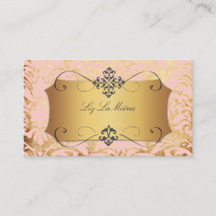 Carte De Visite PixDezines VINTAGE FLORENTIUS DAMASK/PINK