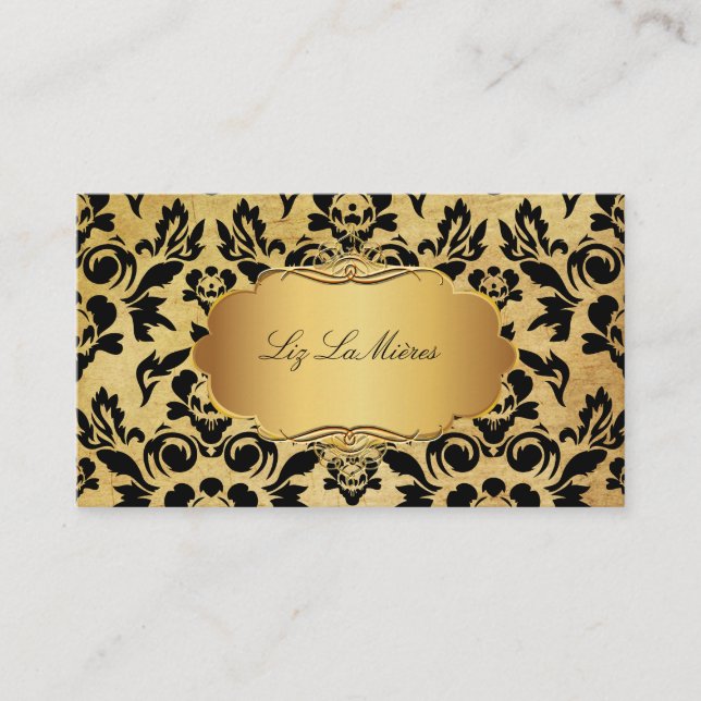 Carte De Visite PixDezines VINTAGE HAUTE COUTOUR DAMASK (Devant)