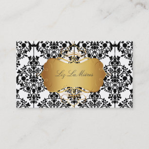 Carte De Visite PixDezines vintage leila damask/faux parchemin