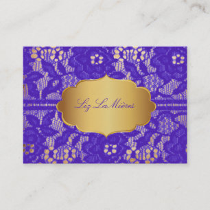 Carte De Visite PixDezines VINTAGE VIOLET PURPLE LACE