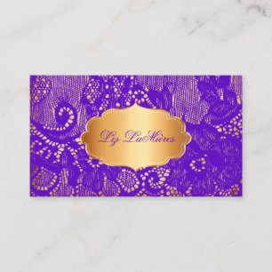 Carte De Visite PixDezines VINTAGE VIOLET PURPLE LACE