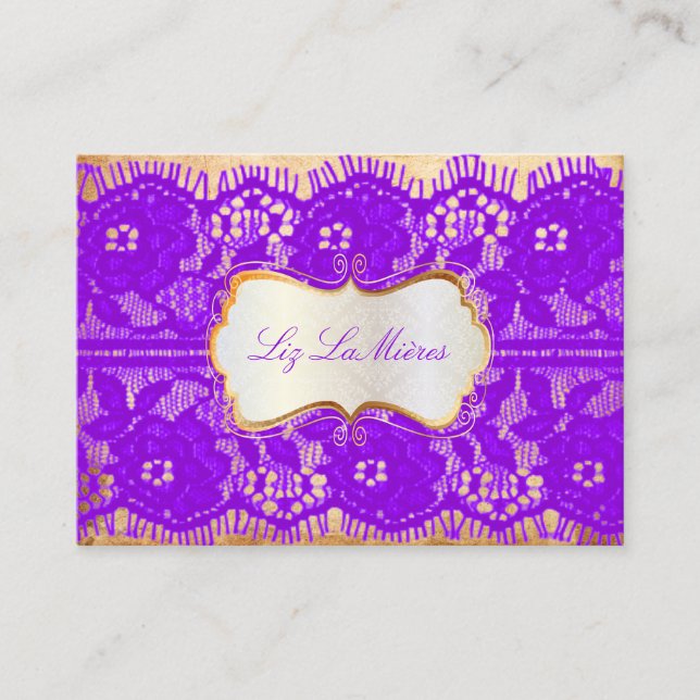 Carte De Visite PixDezines VINTAGE VIOLET PURPLE LAPLE (Devant)