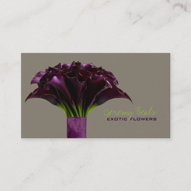 Carte De Visite PixDezines violet calla/do-it-yourself couleur arr (Devant)