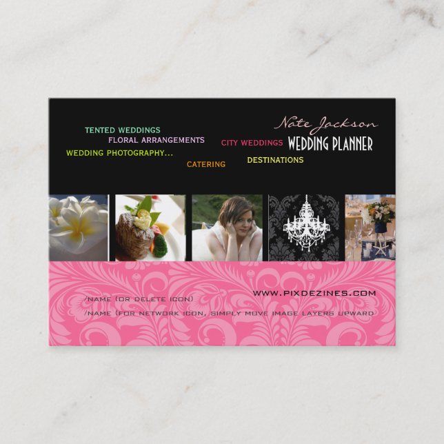 Carte De Visite PixDezines wedding planners/do-it-yourself couleur (Devant)
