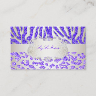 Carte De Visite PixDezines zèbre pourpre/léopard
