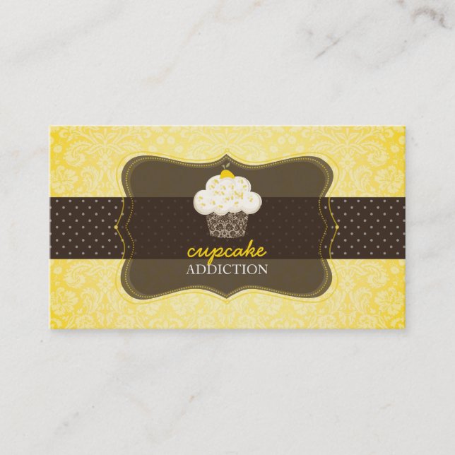 Carte De Visite PixDezines zeste citron cupcake/pâtisserie (Devant)