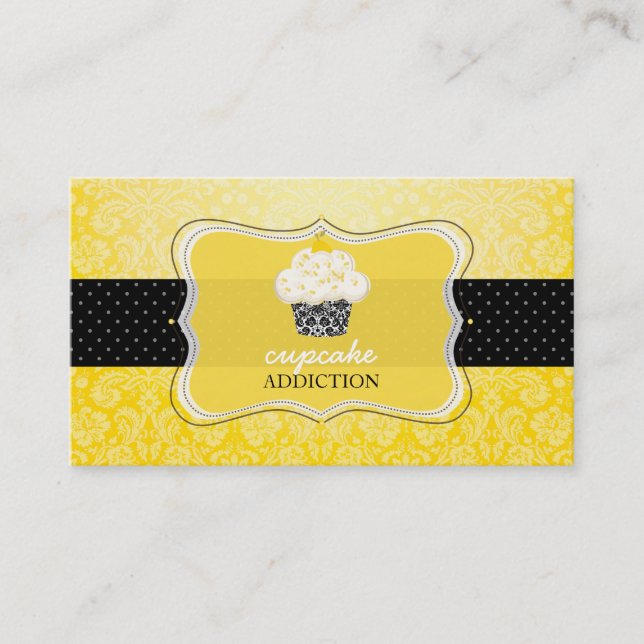 Carte De Visite PixDezines zeste citron cupcake/pâtisserie (Devant)