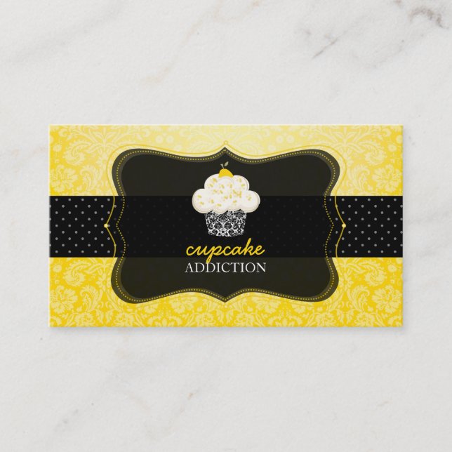 Carte De Visite PixDezines zeste citron cupcake/pâtisserie (Devant)