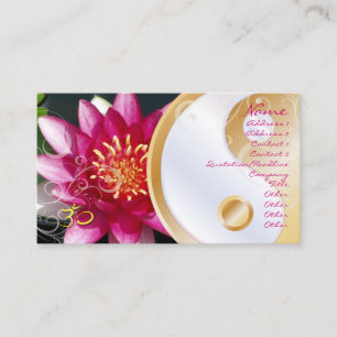 Carte De Visite PixDezinesFuschia lotus + tourbillons de nacre + y