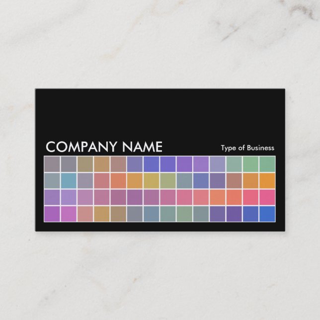 Carte De Visite Pixel Motif v2 02 - Noir avec gris (Devant)