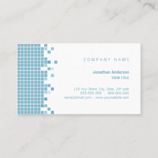 Carte De Visite Pixels bleus créatifs