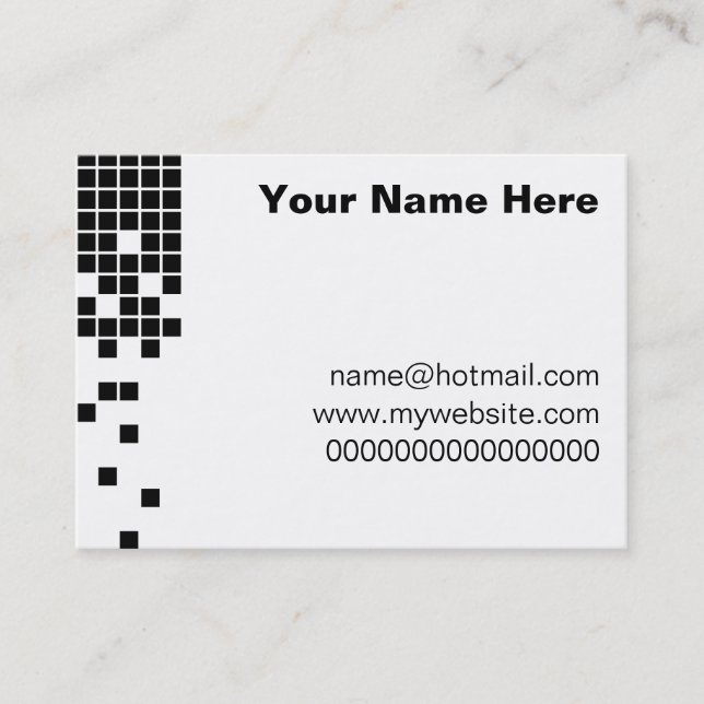 Carte De Visite Pixels noirs (Devant)