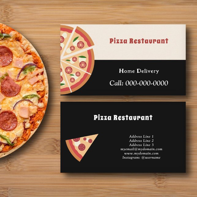 Carte De Visite Pizza (Pizza Business Card)
