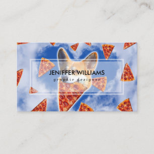 Carte De Visite Pizza de Chien de Corgi