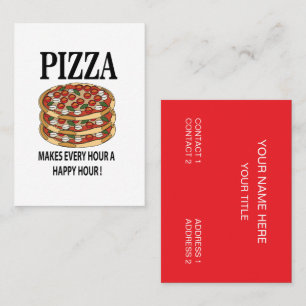 Carte De Visite Pizza Fait Chaque Heure Une Bonne Pizza De L'Heure