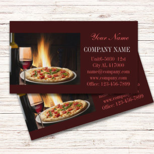 Carte De Visite pizza italienne de nourriture de magasin