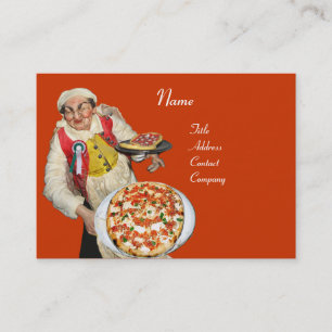 Carte De Visite PIZZA PARTY CUISINE ITALIENNE, PIZZERIA vert orang