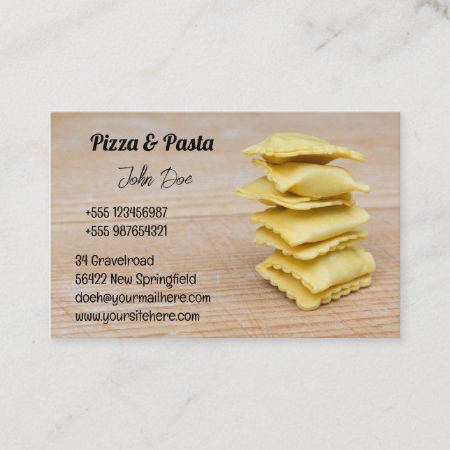 Carte de visite Pizza & Pasta Design 3 (Devant)