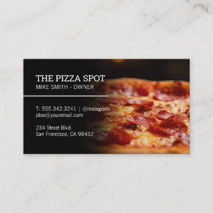 Carte De Visite Pizza Pepperoni   Restaurant