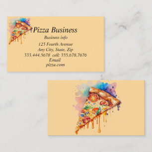 Carte De Visite Pizza personnalisée Nom commercial