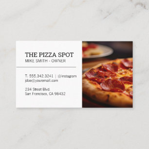 Carte De Visite Pizza Pie   Pepperoni et fromage