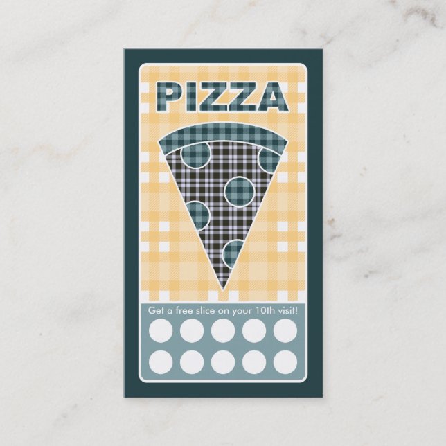 Carte De Visite pizza plaid (Devant)