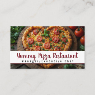 Carte De Visite Pizza Restaurant Caterer Service de restauration É