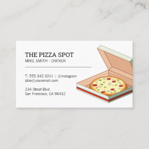 Carte De Visite Pizza Shop   Boîte à pizza