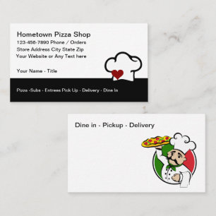 Carte De Visite Pizza Shop Restaurant Italien