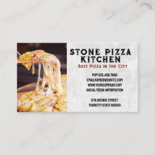 Carte De Visite Pizza Slice Pull Restaurant