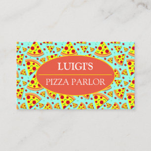 Carte De Visite Pizza Slices Graphique Pizza Parlant Professionnel