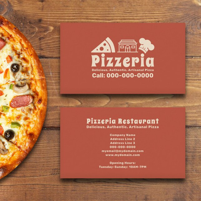 Carte De Visite Pizzeria (Pizzeria Business Card)