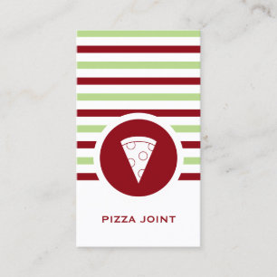 Carte De Visite Pizzeria chic rayée