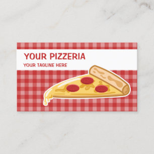 Carte De Visite Pizzeria en tranches de pizza
