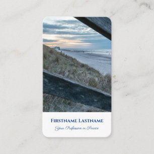 Carte De Visite Plage de sable maritime coucher de soleil de plage