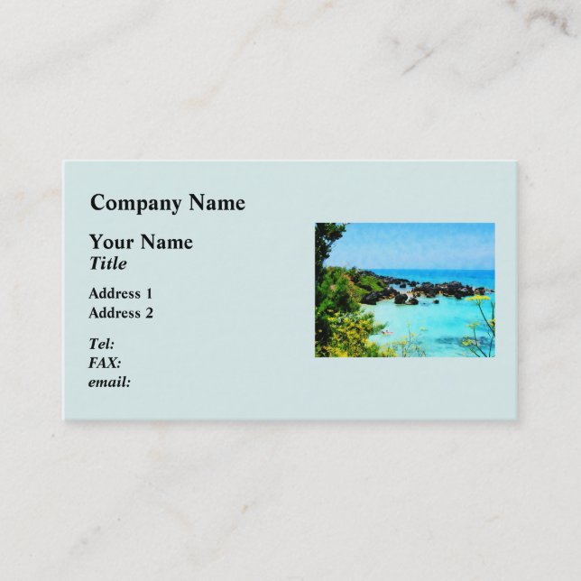 Carte De Visite Plage de St George Bermuda (Devant)
