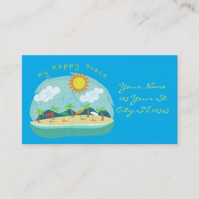 Carte De Visite Plage Happy Place Thunder_Cove (Devant)