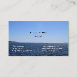 carte de visite plage, mer et ciel