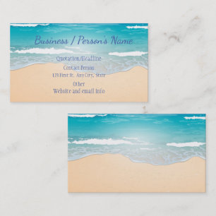 Carte De Visite Plage Ocean Sea Vacances sur mesure