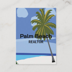 Carte De Visite Plage Palm Tree Realtor Beach