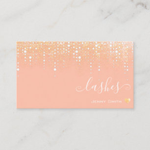 Carte De Visite Plage rose pastel pastel pastel Peach, tendance à